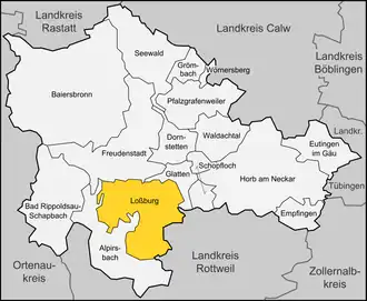 Kaart van Loßburg