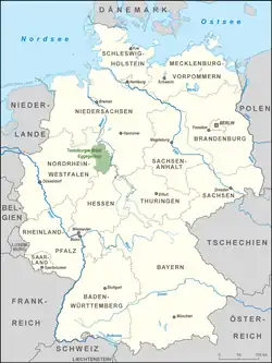 Kaart van Naturpark Teutoburger Wald/Eggegebirge