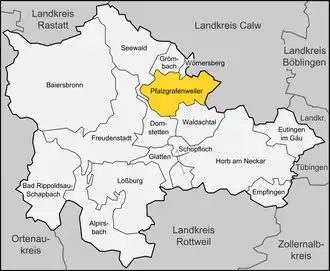 Kaart van Pfalzgrafenweiler