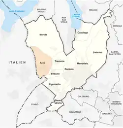 Kaar van Arzo in de gemeente Mendrisio