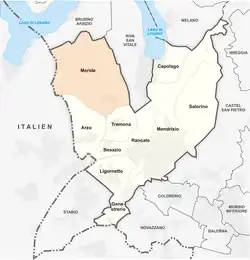 Kaar van Meride in de gemeente Mendrisio