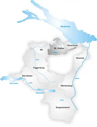 District (kieskring) Sankt Gallen