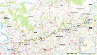 Kaart met de ligging van het kanaal