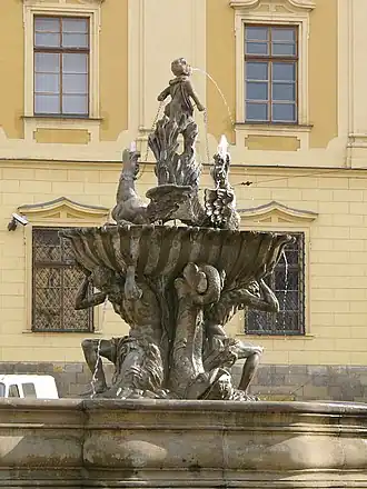 Tritonenfontein op het Náměstí Republiky