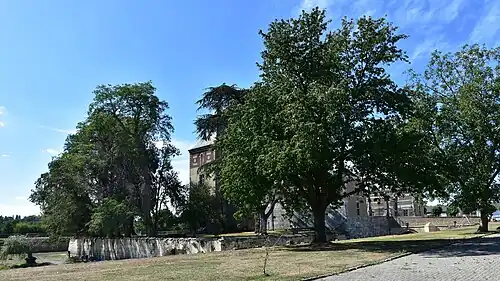 Kasteeltuin met volwassen bomen