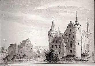Kasteel Ghoor in 1738