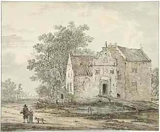 De Hof, rond 1780 getekend door Jacob van Strij