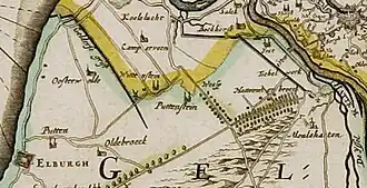 Puttenstein op een 17e-eeuwse kaart