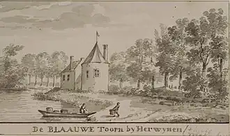Het kasteel rond 1750, door Aart Schouman