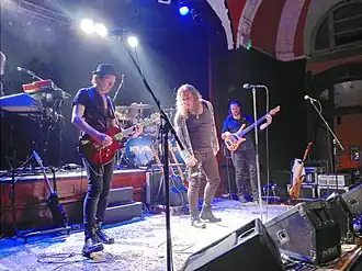 Marcel Singor (met hoedje) tijdens Kayakconcert Dortmund 2018