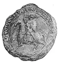 Het zegel van Casimir I van Koejavië.