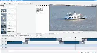 Kdenlive 19.08.2 op KDE 5. Klik om te vergroten.