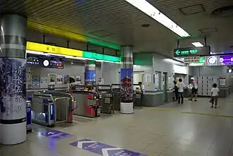 De toegangspoortjes naar de perrons.