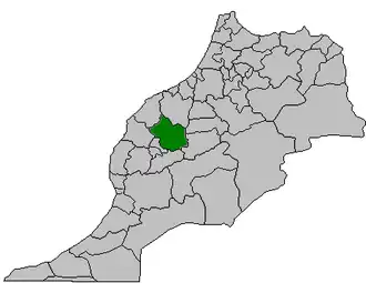 Kaart van Kelâat Es-Sraghna