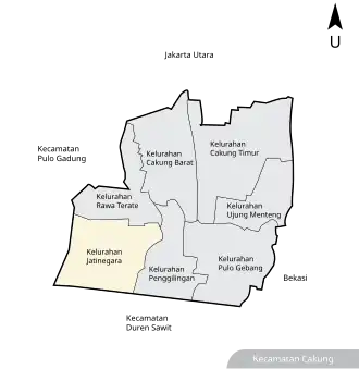 Kaart van Jatinegara