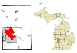 Locatie van Grand Rapids