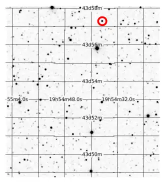 Positie van Kepler-186