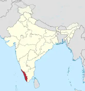 Kaart van Kerala