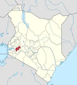 Kaart van Kericho County