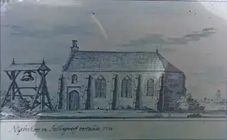 Tekening van de kerk door Jacobus Stellingwerff