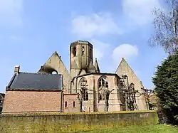 De Sint-Niklaaskerk, 3 dagen na de brand van 26 maart 2013