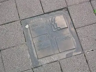 Gedenksteen in Kerkrade ter nagedachtenis van het doodschieten van twee douaniers door leden van de RAF (1978)