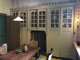 De keukenkast in de keuken van Oosterhou