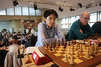 Pham tijdens het Amsterdam Chess Open 2023