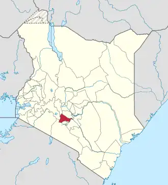 Kaart van Kiambu County