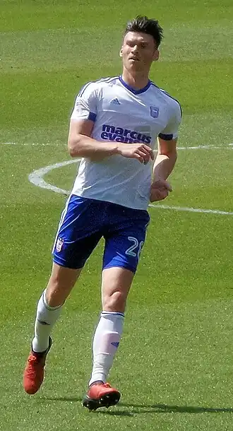 Moore als speler van Ipswich Town in 2017.