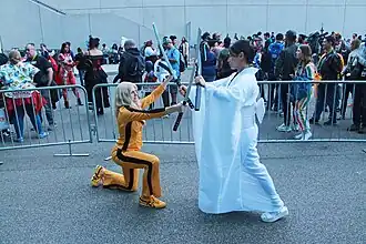 Cosplay van The Bride and O Ren Ishii tijdens New York Comic Con 2019.