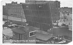 Baarsjesweg bij de nieuwe Kinkerbrug; 1937.