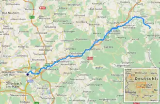 ligging van de Kinzig