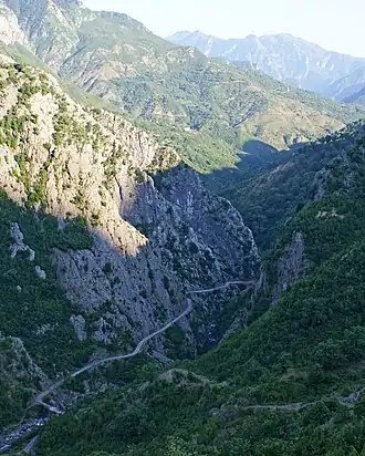 Rivierkloof langs de bovenloop, nabij Plan (gemeente Pult)