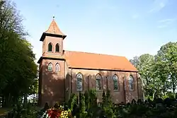 Evang.-lutherse kerk van Blomberg (bouwjaar: ca. 1870; toren rond 1950)