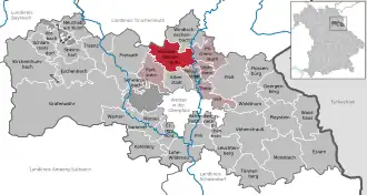 Kaart van Kirchendemenreuth