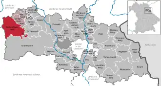 Kaart van Kirchenthumbach