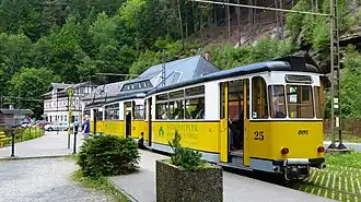 Aan het eindpunt Lichtenhainer Wasserfall