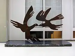 Kissing birds in Leiden