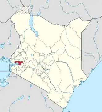 Kaart van Kisumu County