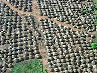 Een vluchtelingenkamp in het district Kitgum