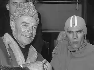 Klaas (l.) met zoon Ard Schenk (1966)