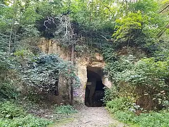 Ingang van de groeve Ternaaien-Beneden