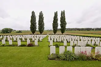 Overzicht van de begraafplaats