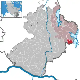 Kaart van Klein Zecher