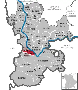Kaart van Kleinheubach