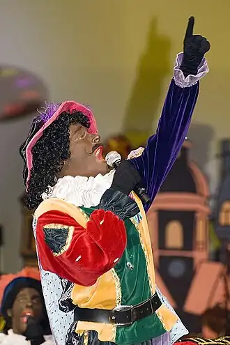 Peter de Gelder als kleurpiet tijdens het Het Feest van Sinterklaas (2007)