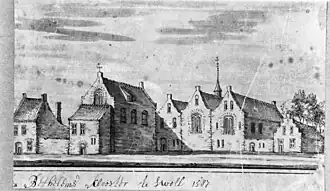 Het klooster in 1587