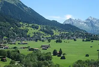 Zicht op Klosters-Dorf