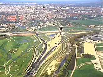 knooppunt Ypenburg in 1997 tijdens reconstructie